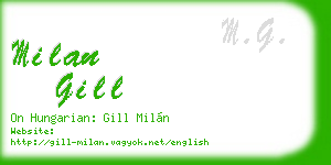 milan gill business card